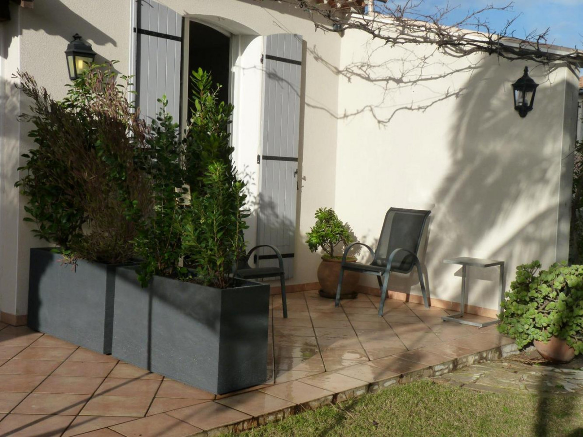 Terrasse privative de la chambre d'hôtes