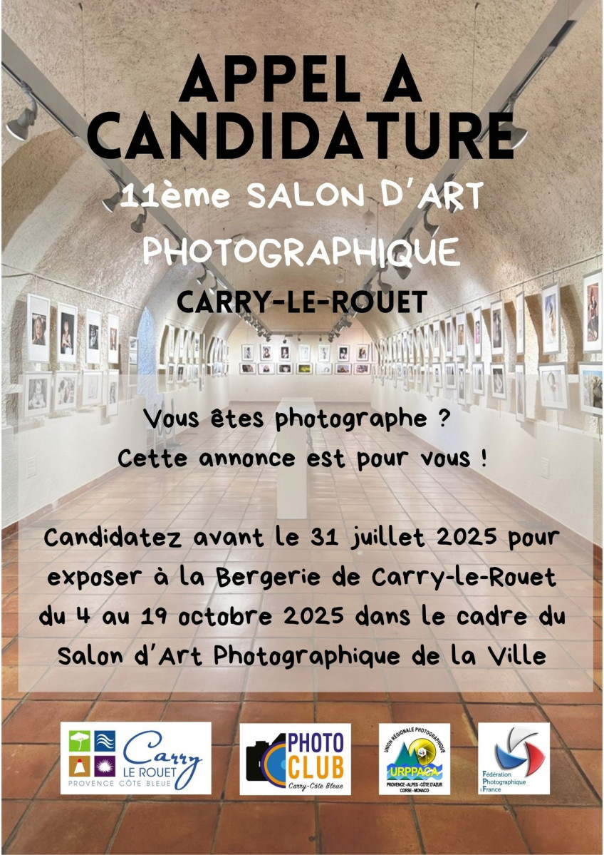 Appel à candidature 11ème salon d'art photographique_Carry-le-Rouet