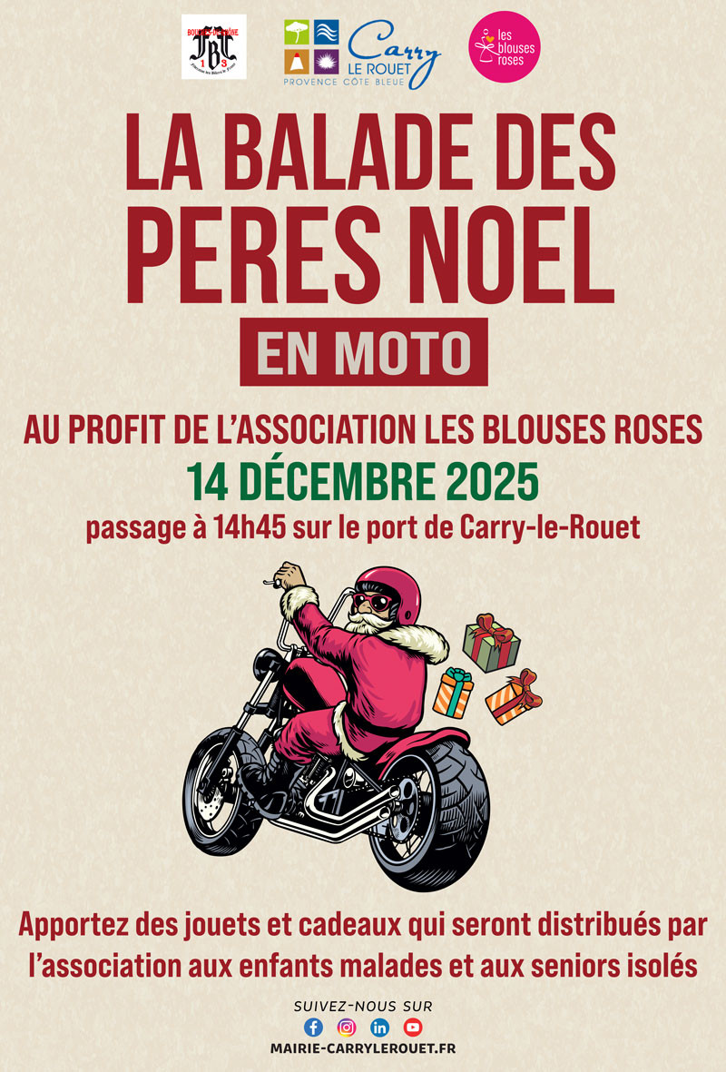 La Balade des Pères Noël en moto_Carry-le-Rouet