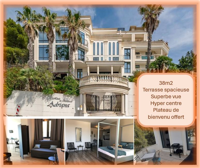 1 Studio Grand Studio terrasse de standing vue mer/village