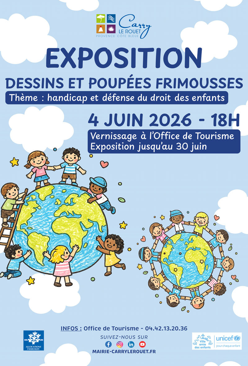 Exposition de dessins et poupées frimousses_Carry-le-Rouet