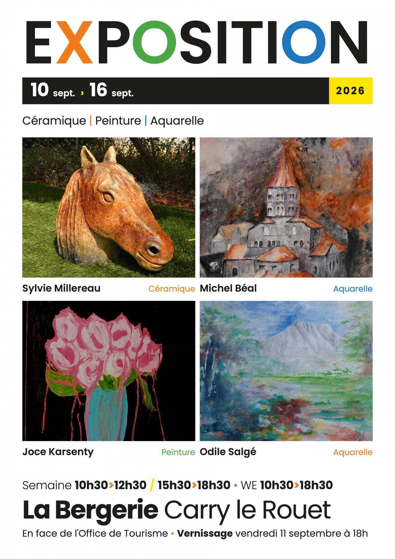 Exposition céramique, peinture et aquarelle_Carry-le-Rouet