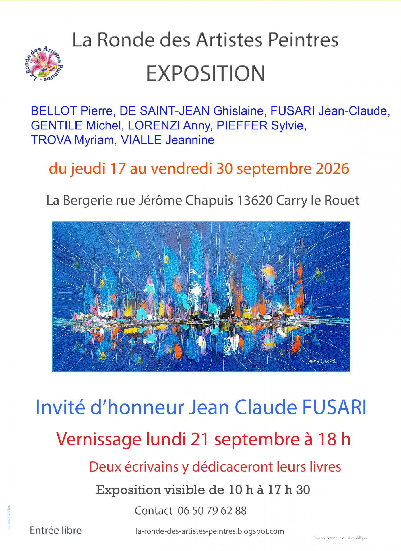 Exposition à la Bergerie La Ronde des Artistes Peintres_Carry-le-Rouet