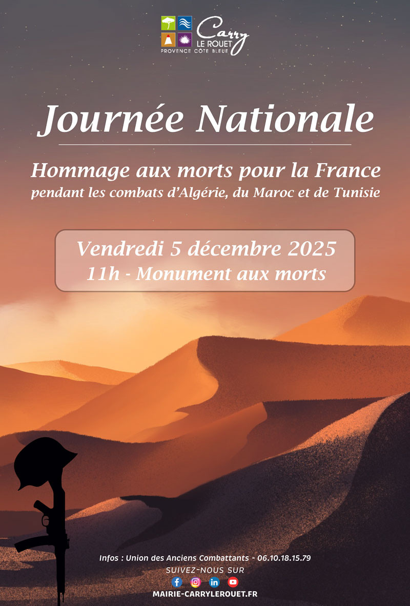 Journée nationale d'hommage aux Morts pour la France pendant la guerre d'Algérie et les combats du Maroc et de la Tunisie_Carry-le-Rouet