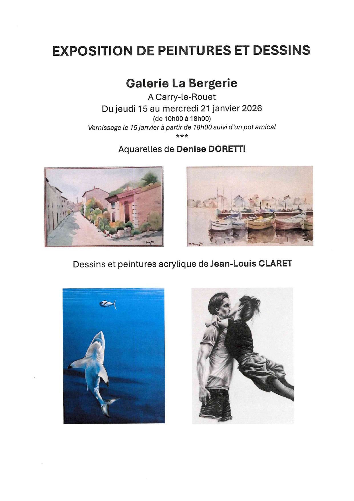 Exposition à la Bergerie Doretti et Claret_Carry-le-Rouet
