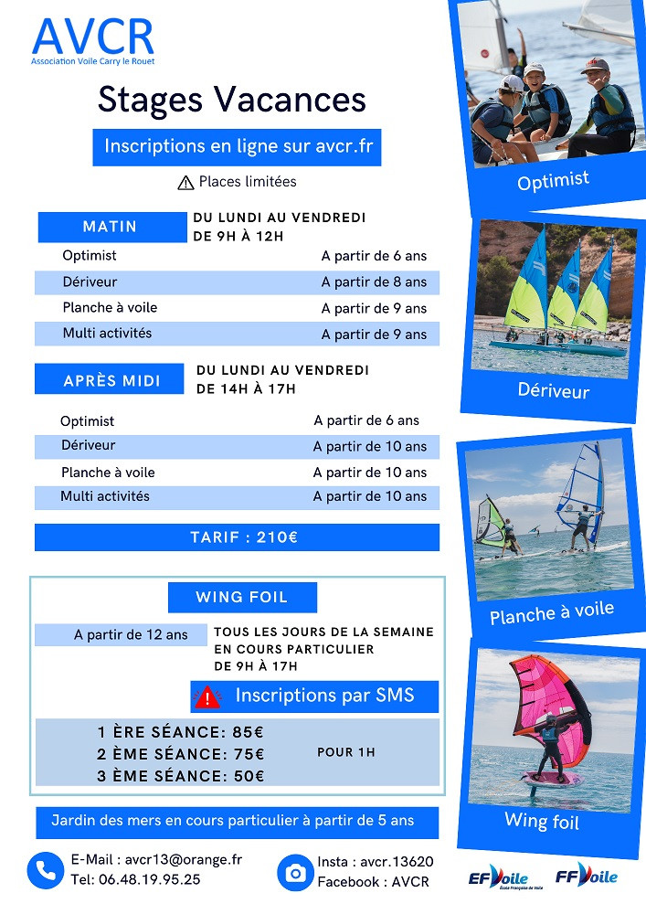 Stages vacances de Pâques à l'école de voile_Carry-le-Rouet